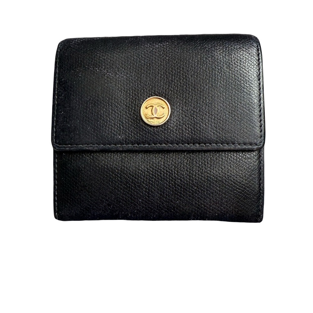 CHANEL Black Leather Wallet